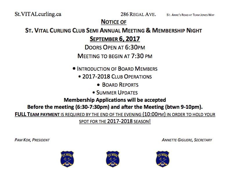 SVCC Semi-Annual General Meeting - Sept 6
