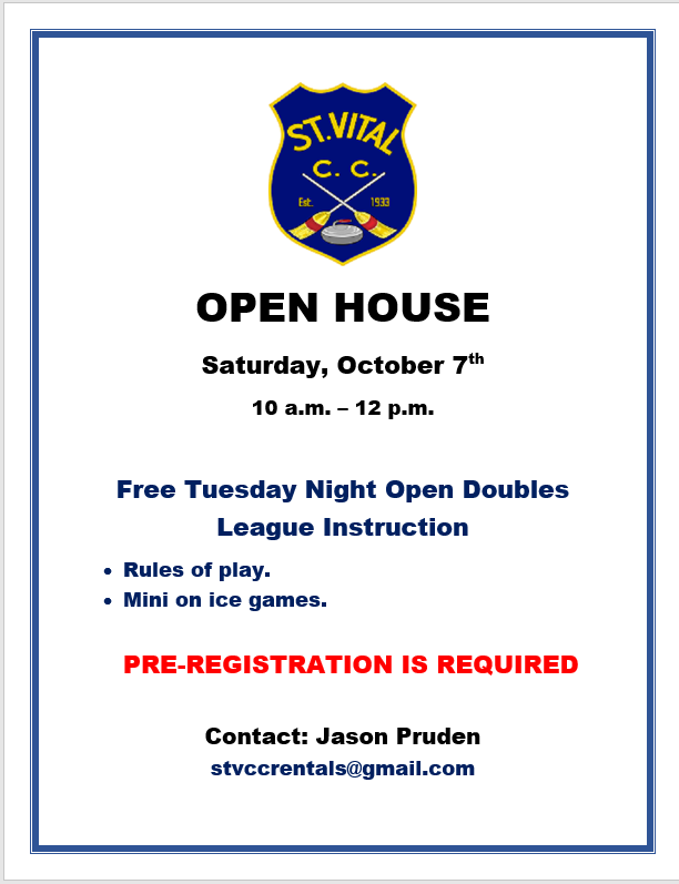 Open Doubles Competition Open House
