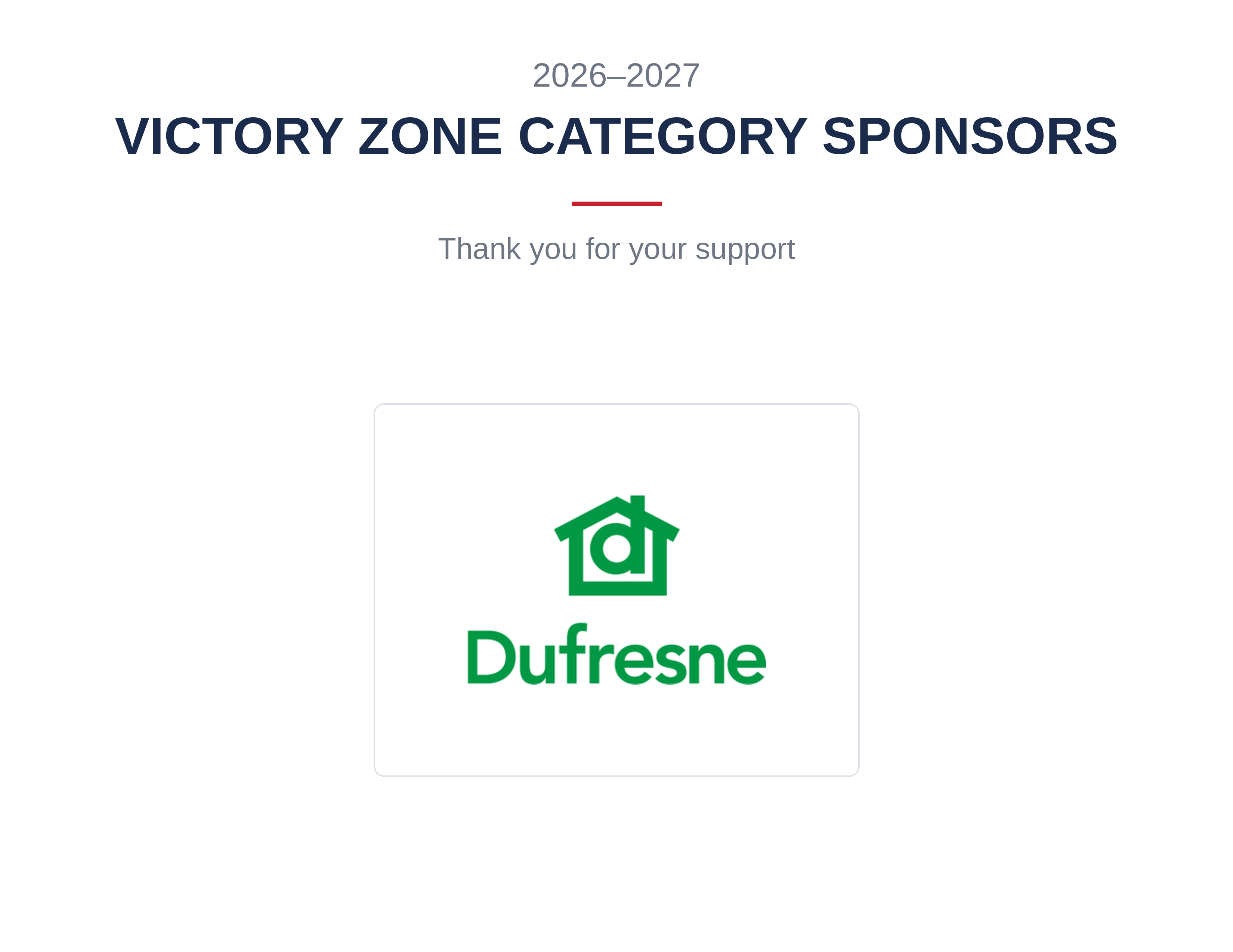 Victory Zone Sponsors
